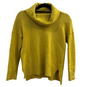 Bartolini Bright Yellow Cowl Neck Long-Sleeve Sweater Size M